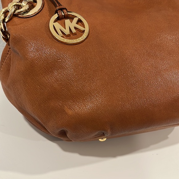 Michael Kors cognac leather purse - Picture 8 of 9